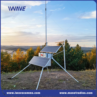 Taktische VHF-UHF-Basisstation MANET-Radiobasisstation mit Solarstrom
