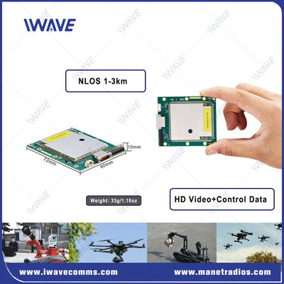 Miniatur 33g Drohnen Video-Sender 10km Downlink IP MESH eingebettetes Modul